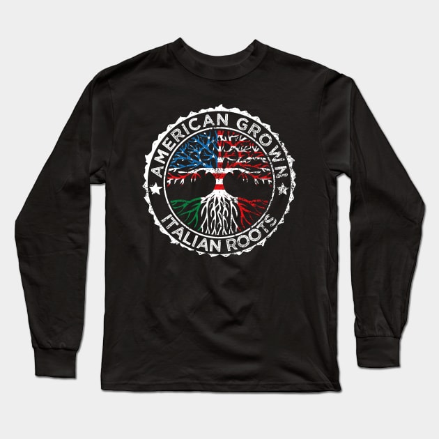 American grown italian roots Long Sleeve T-Shirt by zeno27